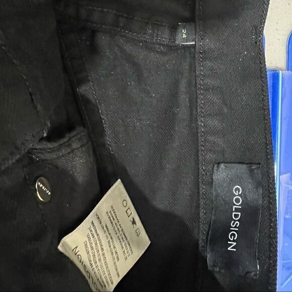 Goldsign The Culottes Painted Black Denim Culottes High rise jeans Brand New! - Picture 13 of 14